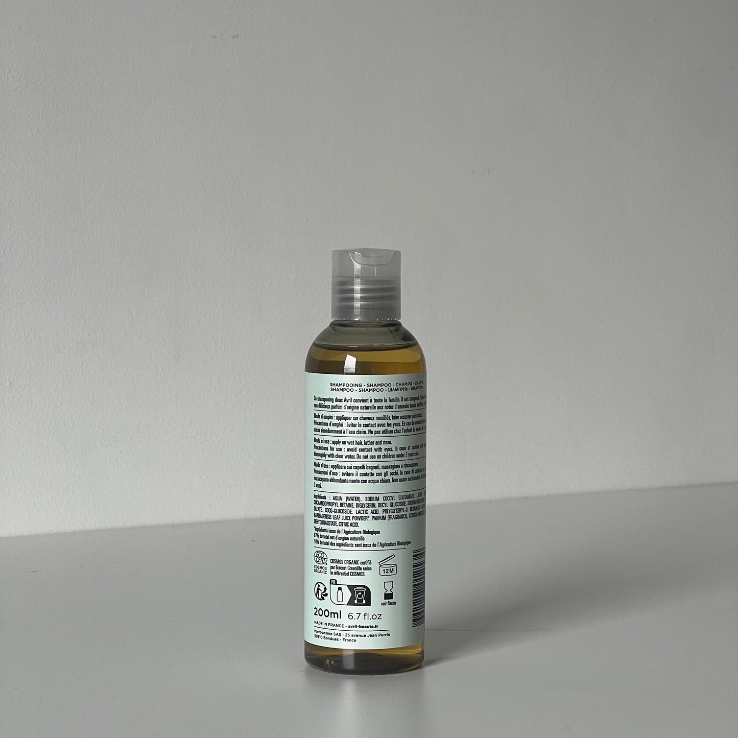 Shampoing Doux 200 ml - Certifié bio - Avril