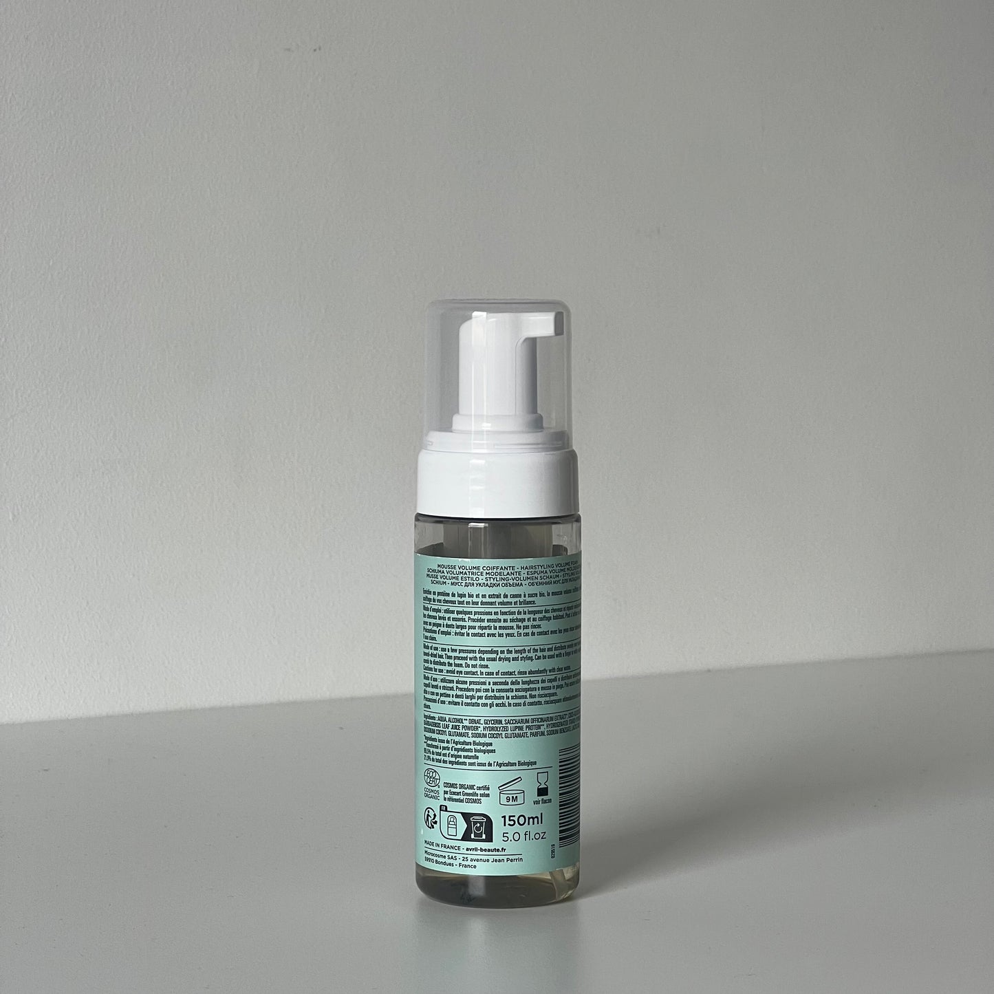 Mousse volume coiffante 150 ml - Certifiée bio - Avril